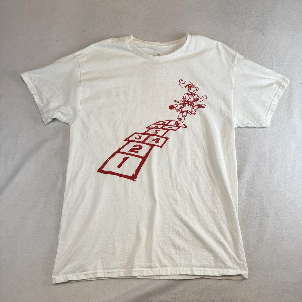 Korn Follow the Leader Graphic T-Shirt White Red Large Nu Metal Band Tee